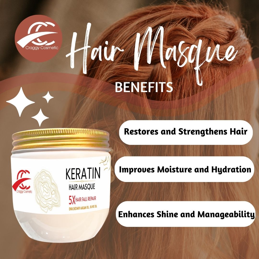 Keratin Hair Masque (Deep Conditioning for Smooth, Shiny, and Strong Hair) (200 g.)