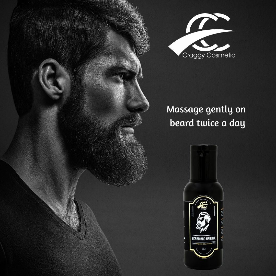 Massage gently on beard twice a day