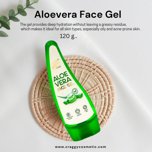🌿 Craggy Aloe Vera Gel – Hydrating, Brightening & Refreshing (Saffron/Rose/Vitamin E) Pack of 2 ✨