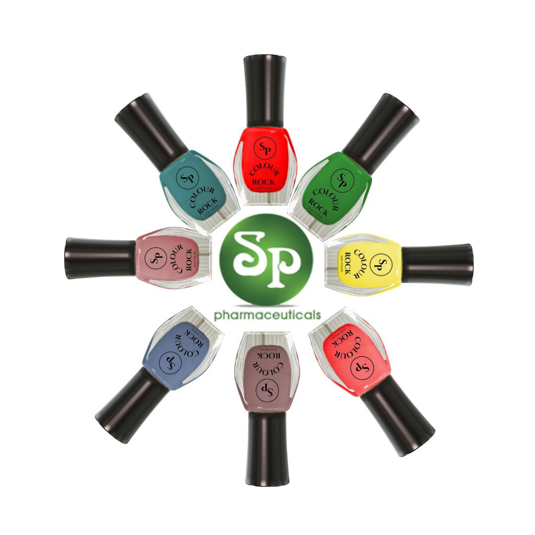 SP Color Rock Trending Premium Glossy Nail Polish For Girl's & Women's Multi Color (12 PCS)