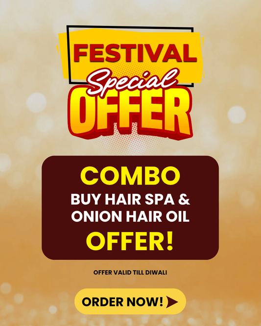 Festival Special: Hair Spa & Onion Oil Combo + FREE Hair Serum)