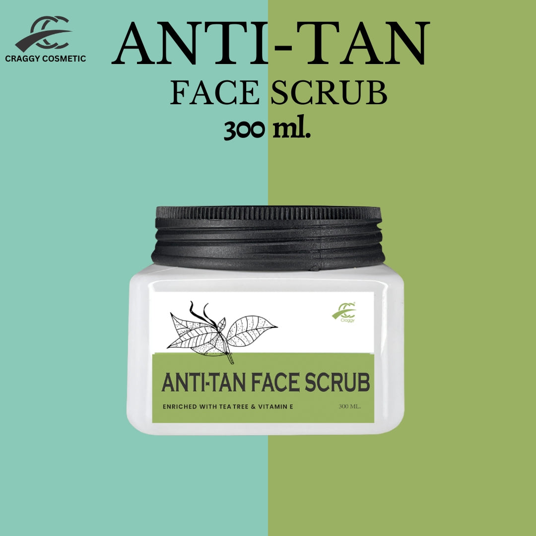 Craggy Anti-Tan Face Scrub – Gently Exfoliate &amp; Remove Tan for Glowing Skin