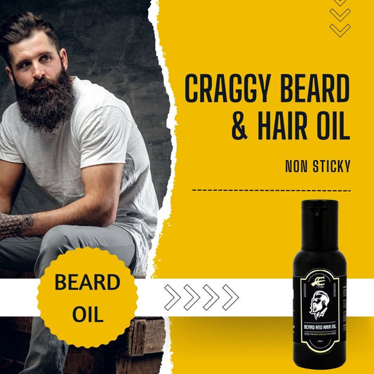 Craggy Beard &  hair oil non stick