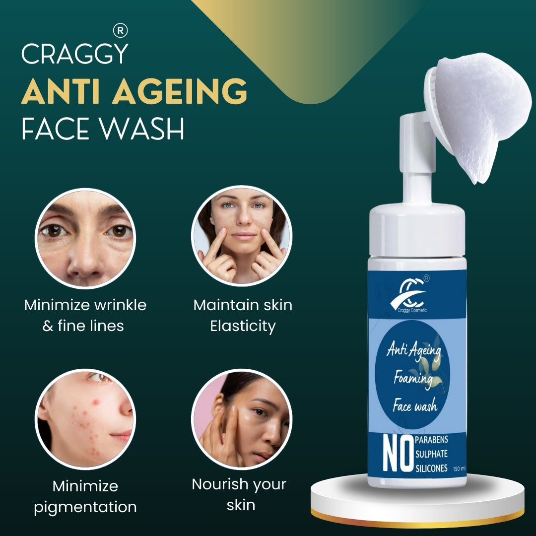 Hyaluronic acid Anti ageing foaming face wash