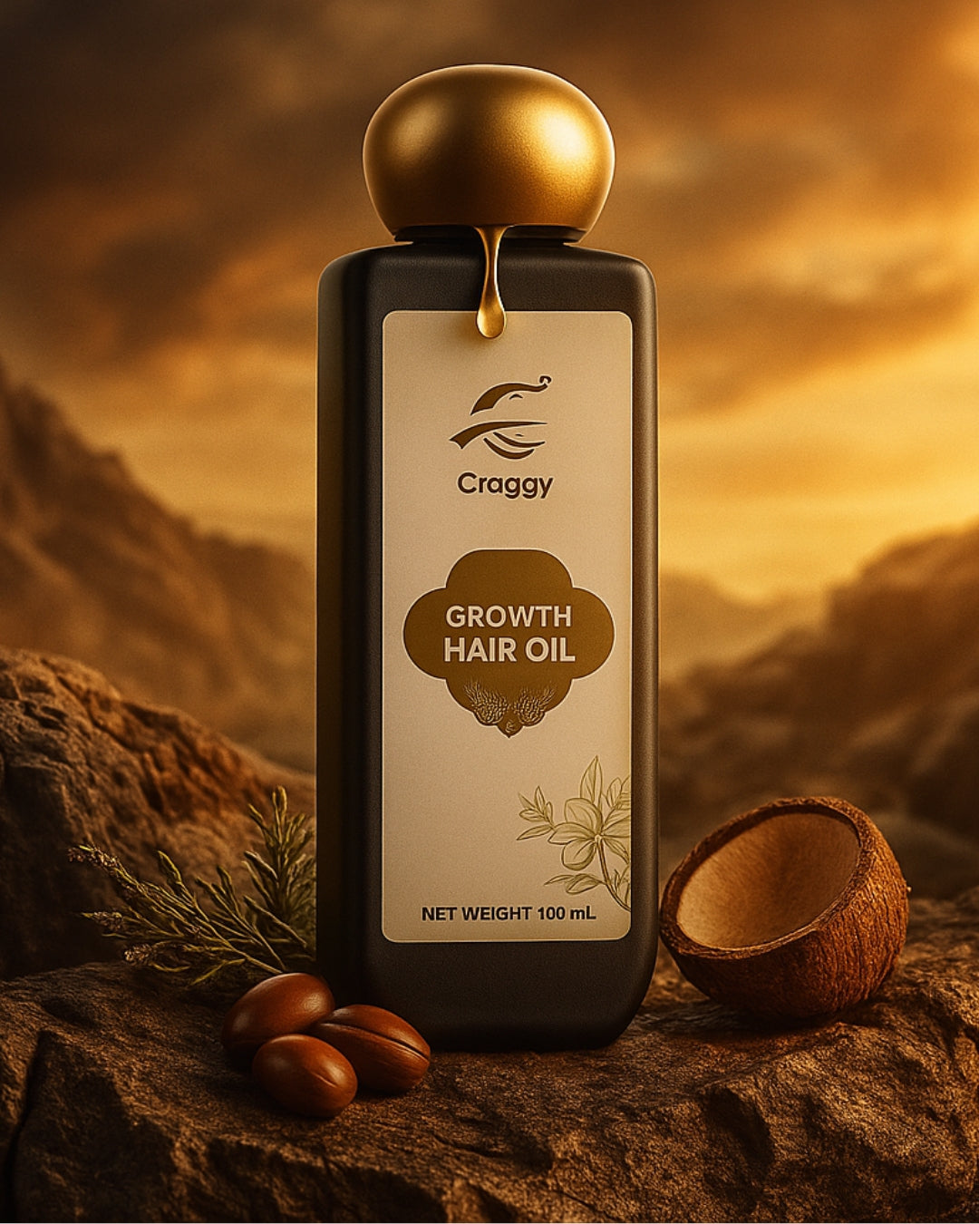 CRAGGY Growth Hair Oil (100ml) OLD MRP 549.00, NEW MRP Rs 489.50