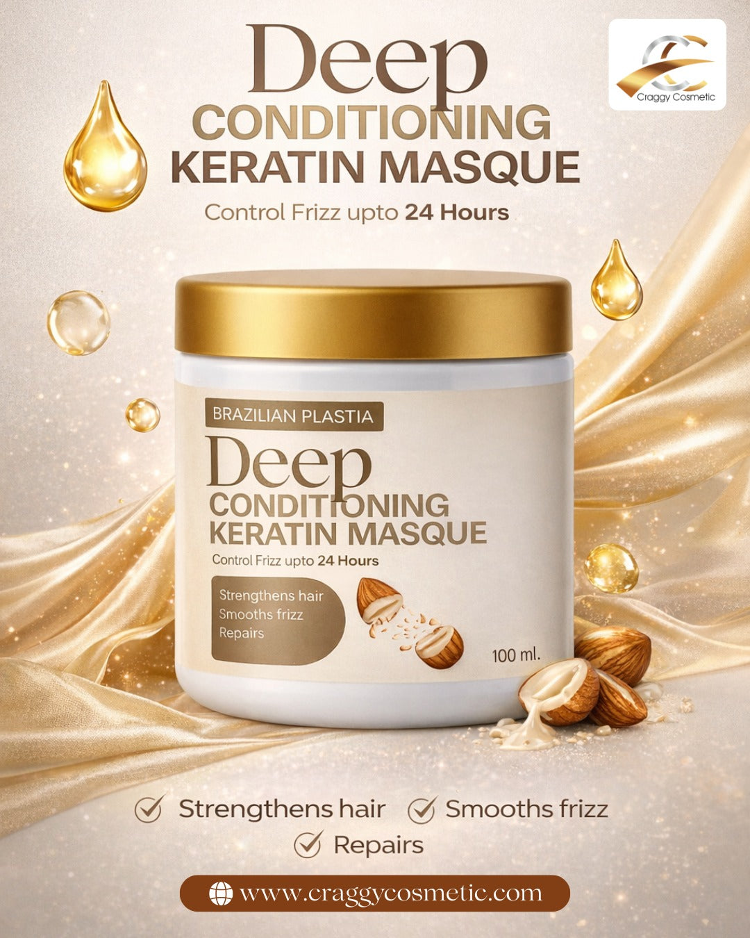 Brazilian Plasia Deep Conditioning Keratin Hair Masque 100 ml